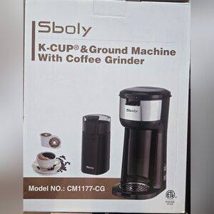 Black Coffee Maker with Grinder